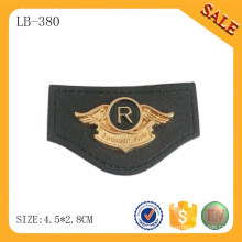 LB380 Remiendo de encargo real de la etiqueta del cuero privado / remiendos de la chaqueta de cuero de la insignia de encargo